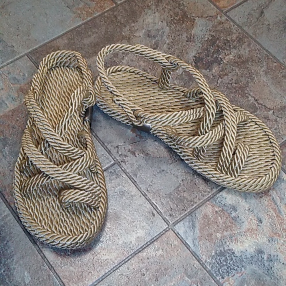 Twisted Gold Rope 🪢 Sandals Size EU 37 /US 6 - Picture 14 of 14